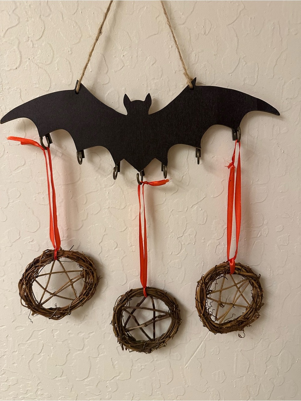 Natural Grapevine Pentagram Hanger – Rustic Witchy Decor